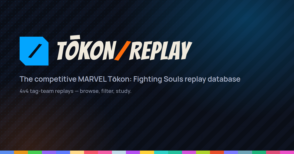 MARVEL Tōkon Replay Database